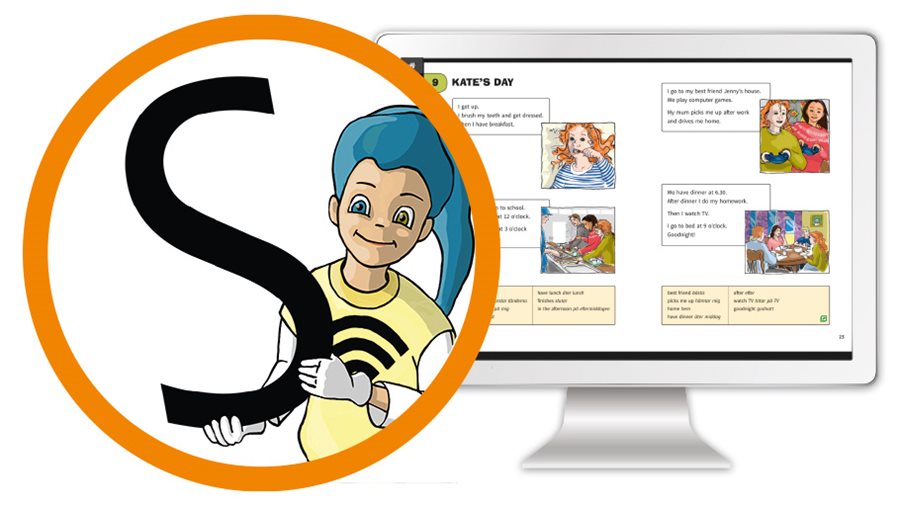 Magic! Support – visuell symbol och exempel på digitalt engelskmaterial.