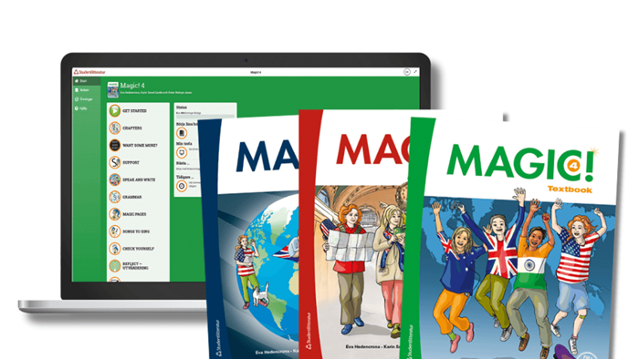 Magic! 4–6 – tryckta och digitala engelskläromedel för mellanstadiet, med fokus på progression och språklig stöd.