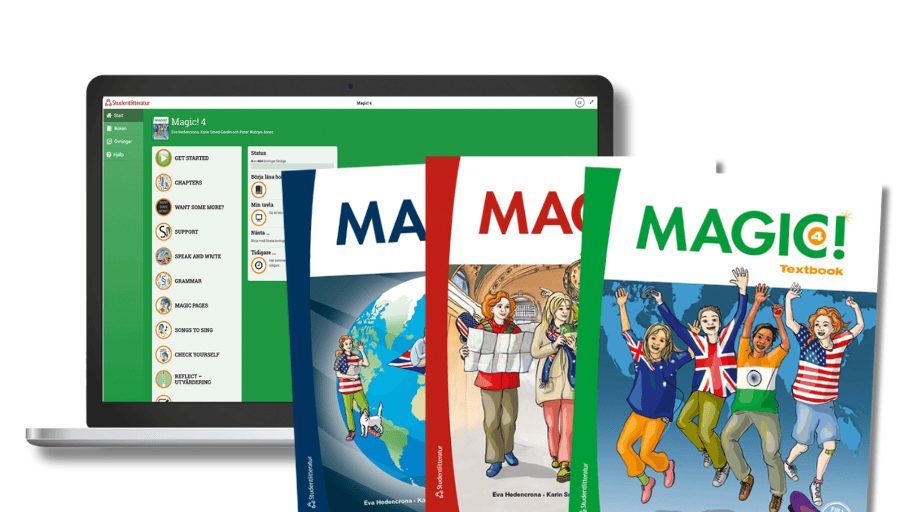 Magic! 4–6 – tryckta och digitala engelskläromedel för mellanstadiet, med fokus på progression och språklig stöd.