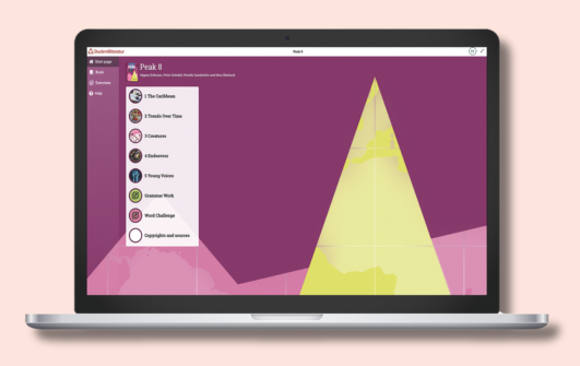 I elevpaket för Peak 8 ingår ett digitalt läromedel.