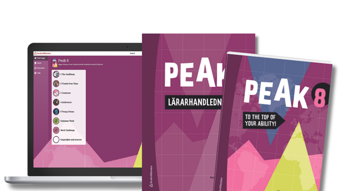 Peak 8 - nytt läromedel i engelska för årskurs 8.