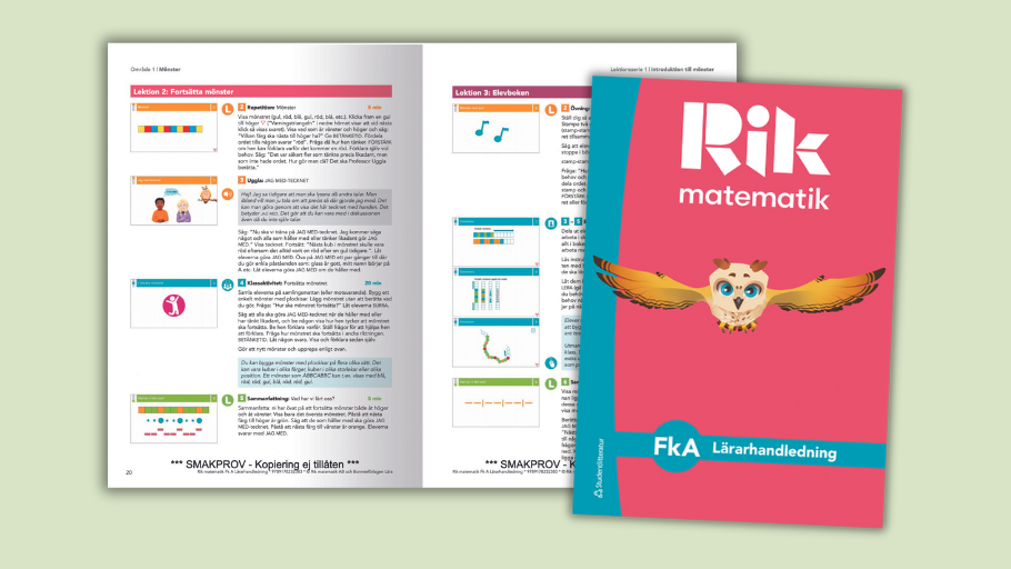 Se ett smakprov av Rik matematik fklass A Lärarpaket